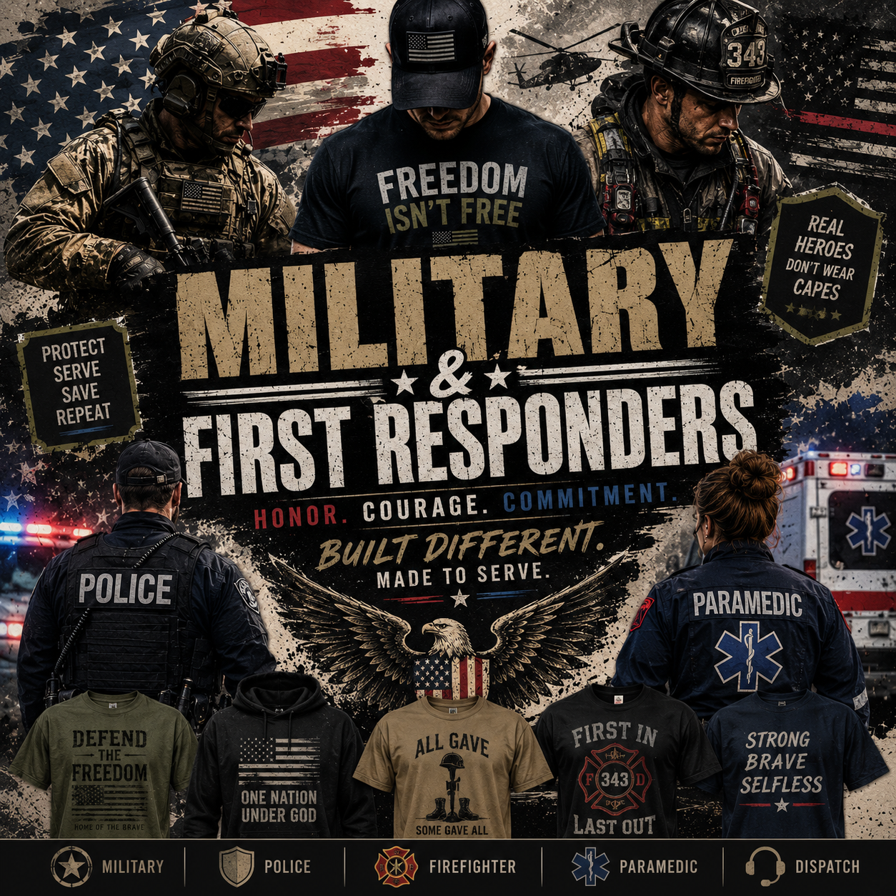 Military-First-Responders-Apparel Nikos Kustoms