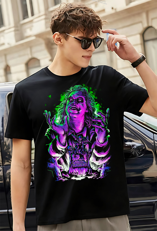Beetlejuice Unisex Shirt - Halftone Nikos Kustoms